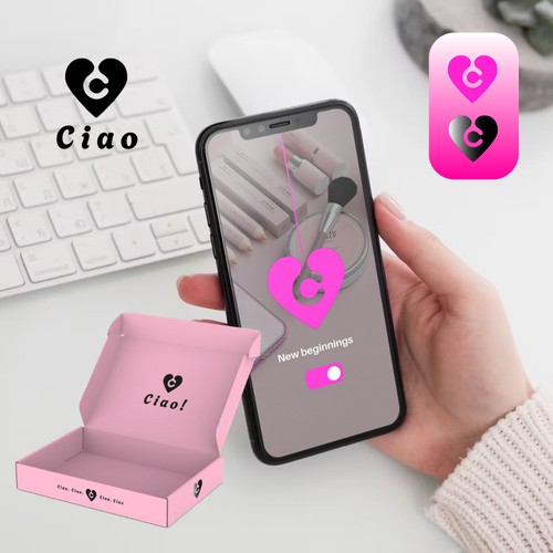 Ciao Bold monochrome logo design