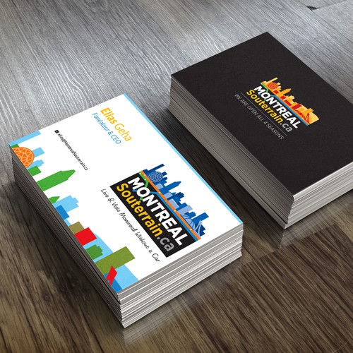 Create a Colourful Business Card (with an Advanced Draft) - for "Montreal Souterrain"