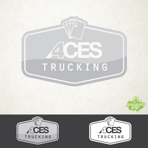 4 Aces Trucking Company Concept Logo