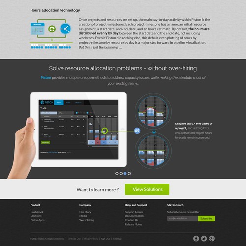 Web application front-end brochure site (Piston)