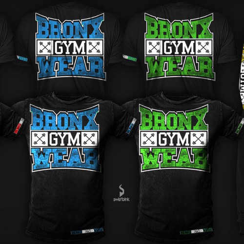 Create a funky logo for BRONX GYM WEAR