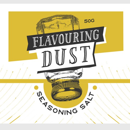 Vintage seasoning label