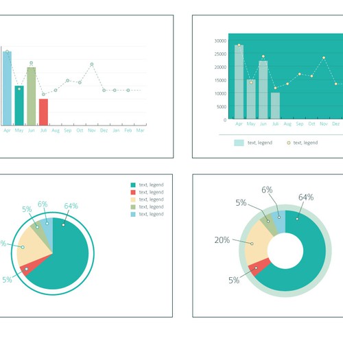 Fascinate us with new, basic metro- and flat-style Designs for 8 Datacharts