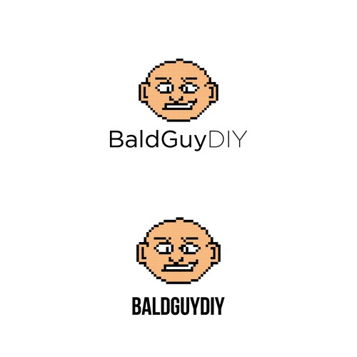 8-bit Logo for BaldGuyDIY