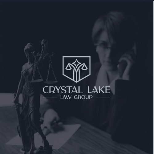 Crystal Lake Law Group Minimalistic Logo Design