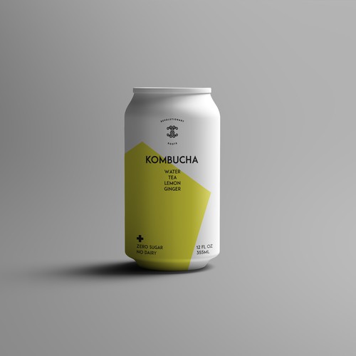 Can label design for kambucha tea