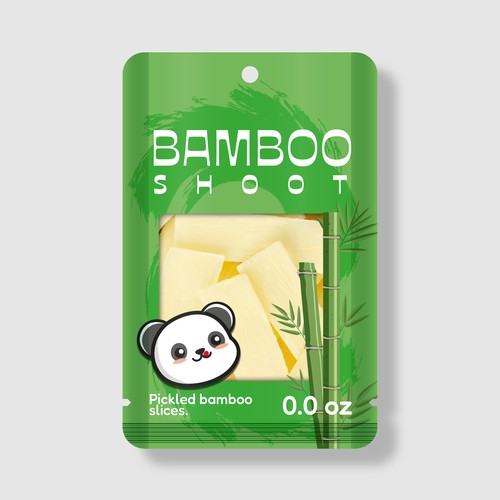 Fun and kawaii packaging for bamboo snack