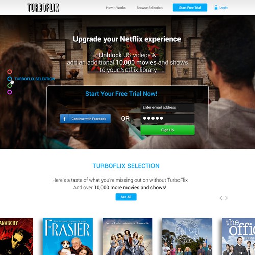 TurboFlix Homepage