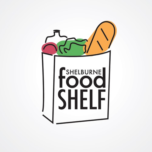 Modern, colorful logo for food bank