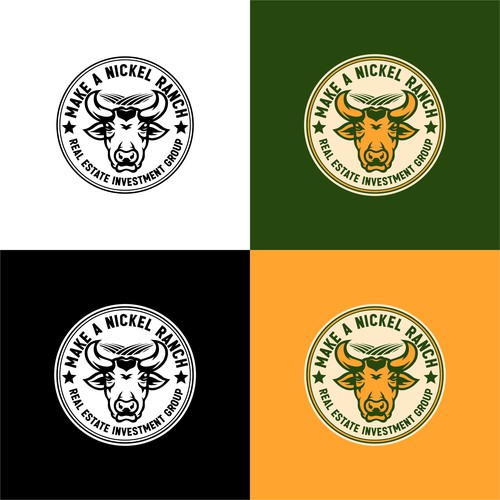 Logo farm cow vintage 