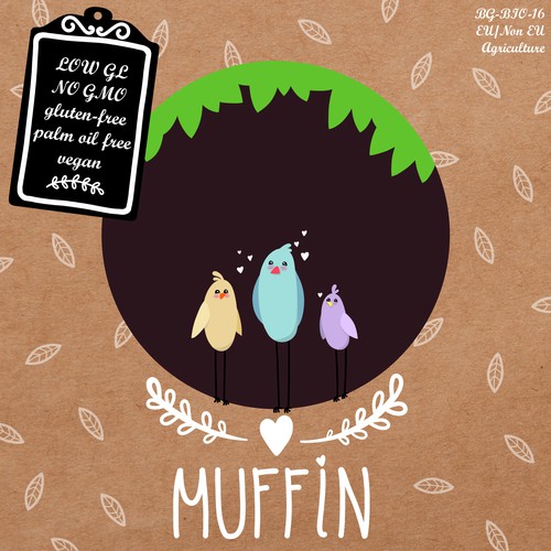 Design for package of a new healthy muffin