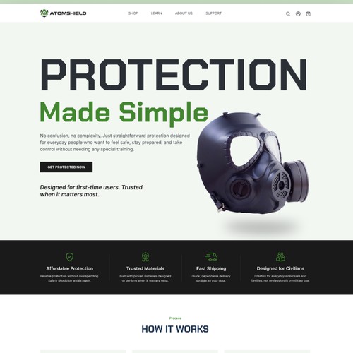 Civilian Security Gadget Landing Page