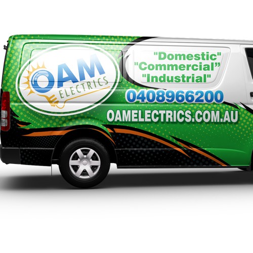 create a half VAN WRAP for a sparky!!!