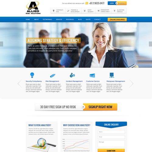 Help Allied Risk Analysis with a new website design