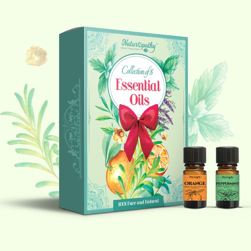 Essential oils gift packaging