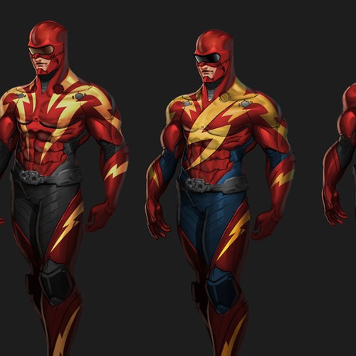 Modern Illustration of Revamped Superhero