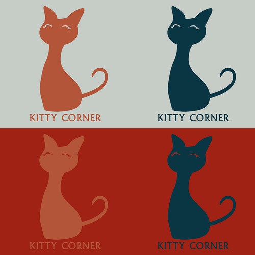 Kitty silhouette logo - variants