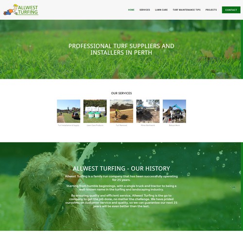 All West Turfing Company Web Design