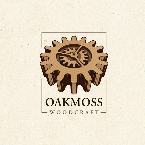 "Oakmoss Woodcraft" Logo