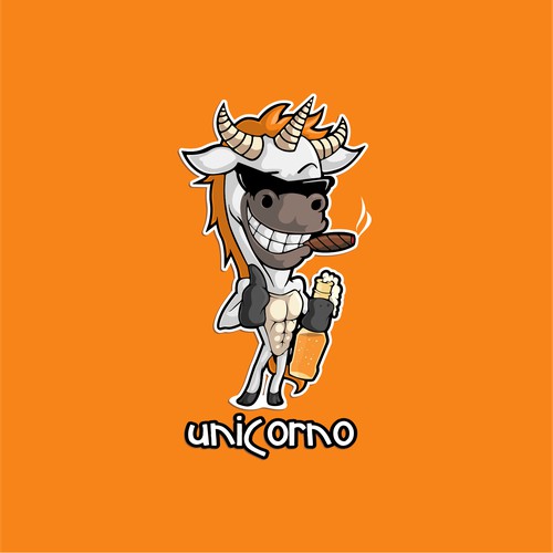 Mascot logo concept for Unicorno