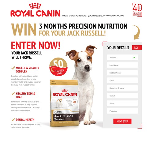 Premium Dog food Competition Landing Page - GUARANTEED! 