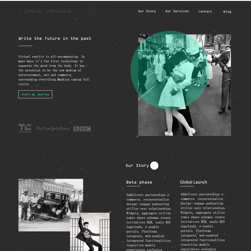 Vintage Site Concept for a VR company