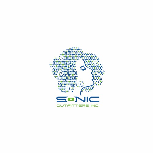 Create a Sonic Maiden logo for Sonic Outfitters Inc