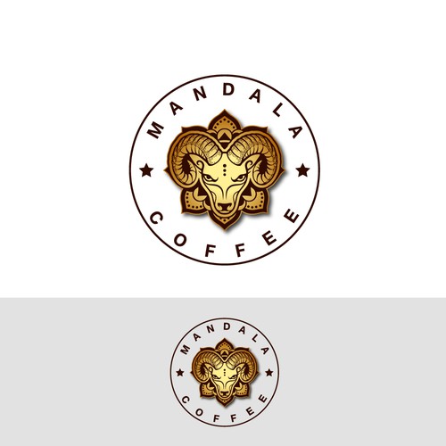 Winning design for 'Mandala Coffee'.