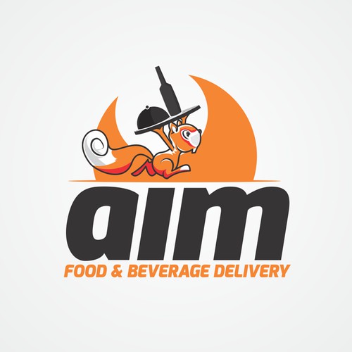 Aim food delivery logo