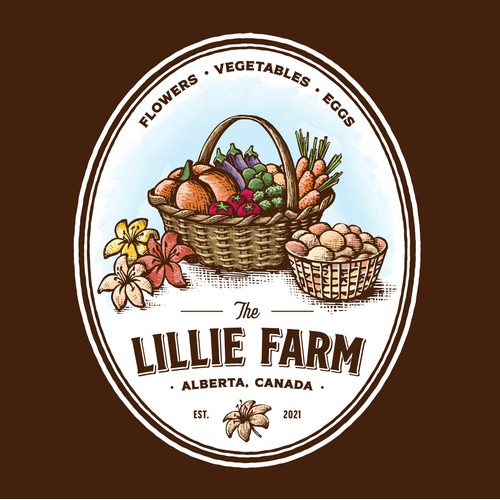 Vintage Logo for Farm in Alberta, Canada