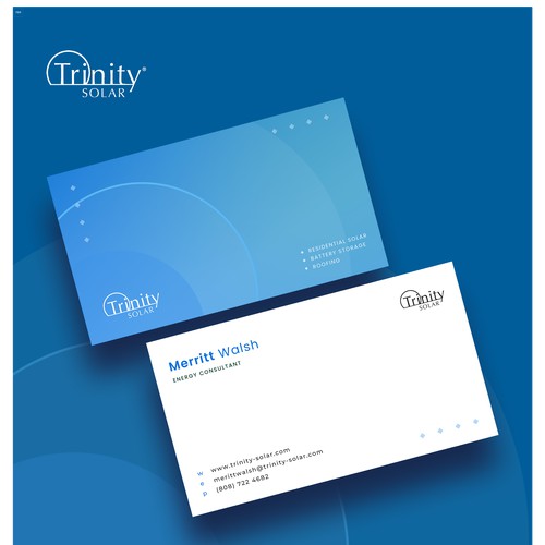 Business card concept for a solar company