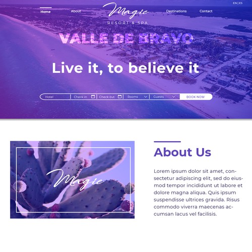 Website Design for Hotel & Spa company