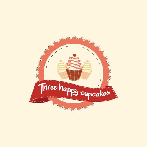 Three happy cupcakes