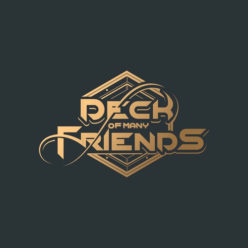 Logo for a postcad "Deck of Many friends"