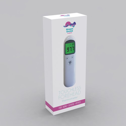 Help keep kids and students safe during Covid, package design for non-contact thermometer