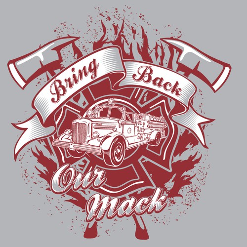 Design a fire truck t-shirt - fundraiser for firefighters