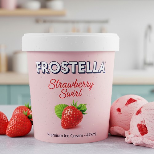 Frostella Strawberry Ice Cream Cup
