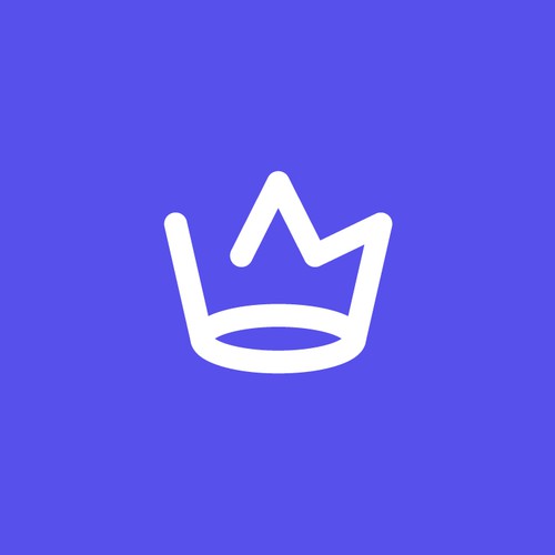 Simple crown logo design for a loyalty platform
