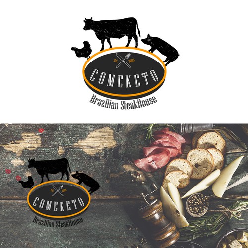 The idea of a logo design for a Brazilian Steakhouse