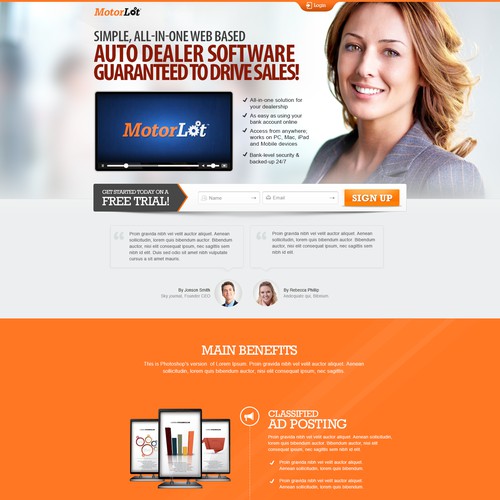 Landing page