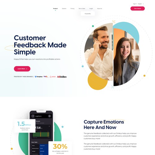 Customer feedback website