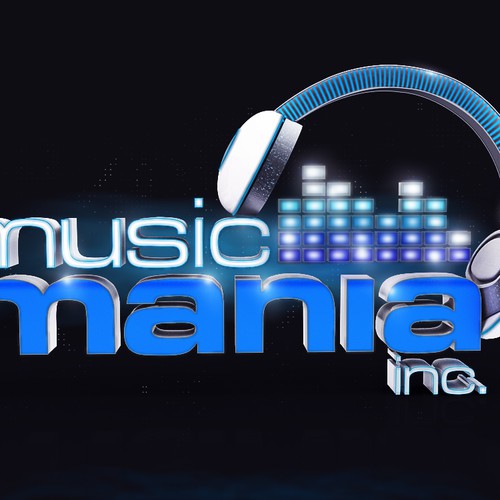Music Mania 3D logo design