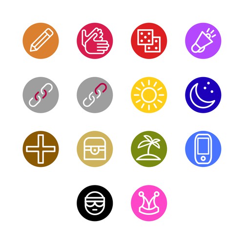 Simple icons for board game