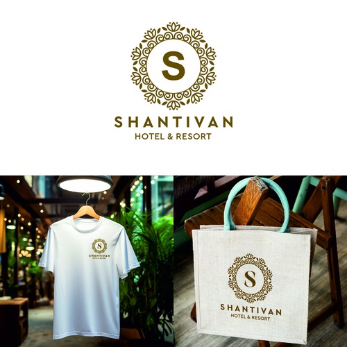 LOGO Designing and Brand kit for a hospitality brand "SHANTIVAN Hotel & Resort"