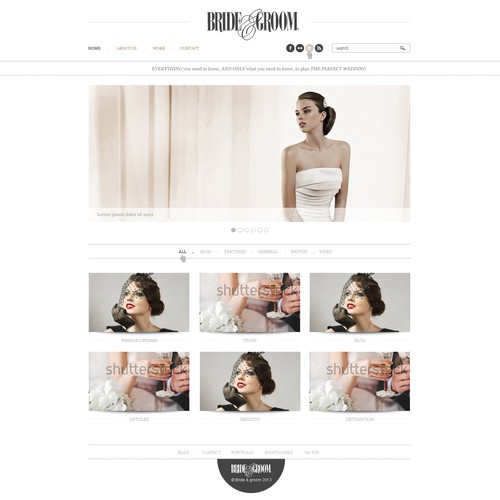 Bride and Groom needs a new website design