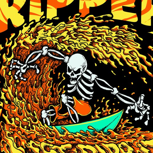 SURF RIPPER (R) - MALE - "SUPER HOT" - T-SHIRT DESIGN