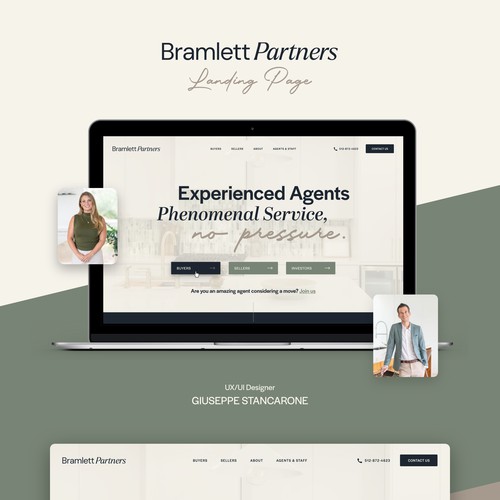 Design of the home page of a Real Estate Agency