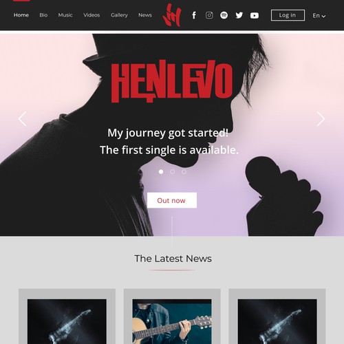 Web site for the new Solo Musician inspired by Rock music