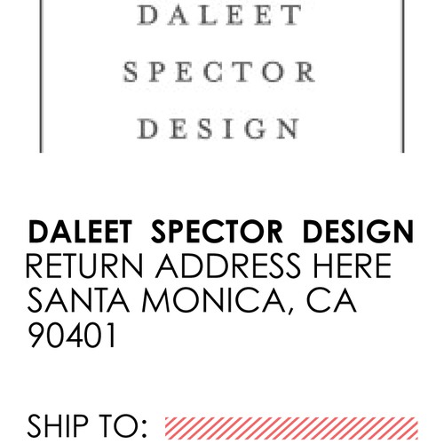 Shipping Labels for an Interior Design Firm