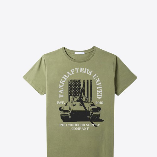 Vintage Look Tiger Tank T-Shirt Illustration